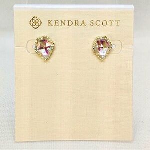 Kendra Scott Gold Tessa Stud Earrings in Dichroic Glass - Like New